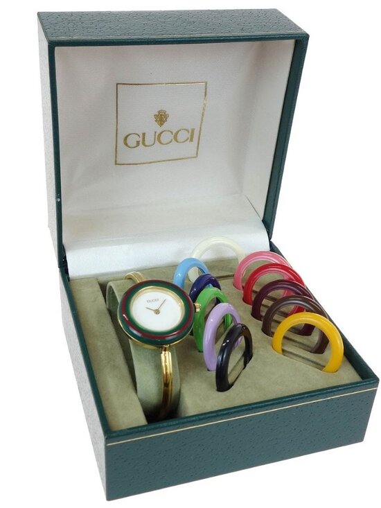 Gucci 11/12.2 Change Bezel Chameleon Quartz Watch SS 187112 main image 5